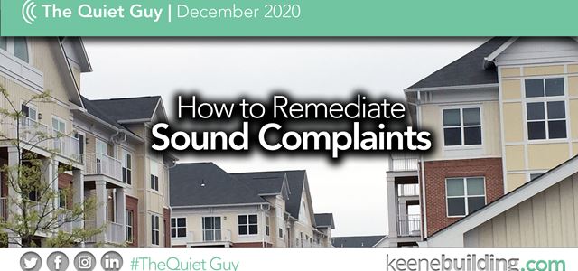 How to Remediate Sound Complaints