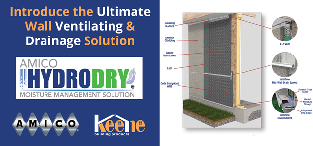 Keene Building Products and AMICO introduce the ultimate wall ventilating and draining solution